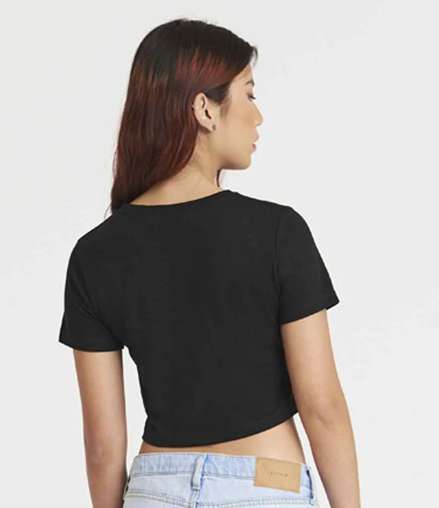 AWDis Ladies Tri-Blend Cropped T-Shirt | Solid Black