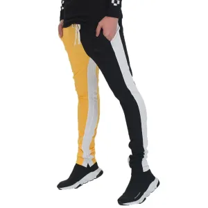 Black & Yellow Slice Track Pants