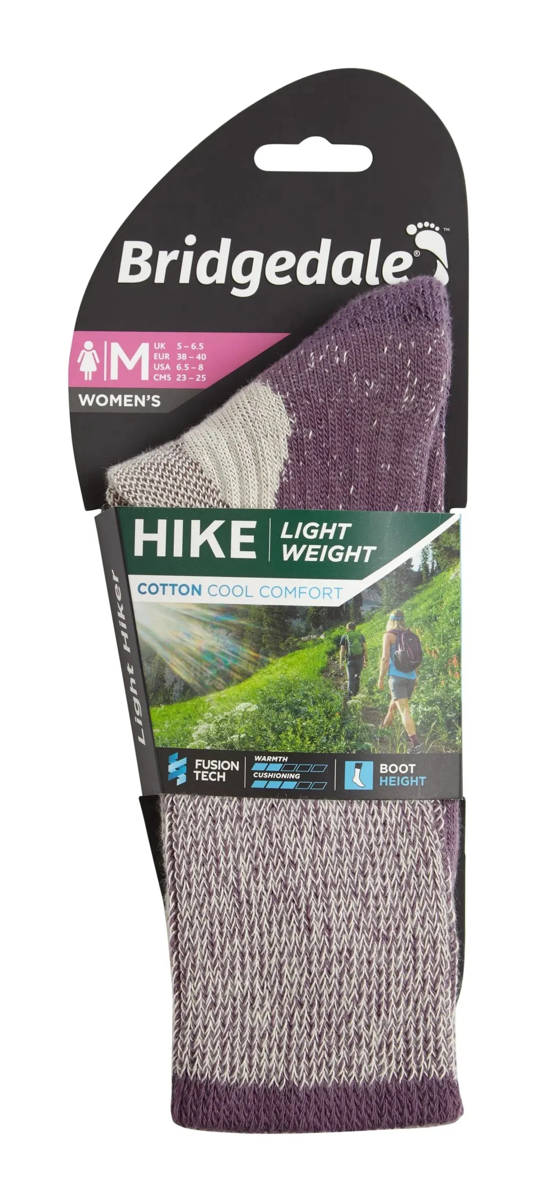 Bridgedale Ladies Hike Lightweight Cotton Cool Comfort Walking Socks