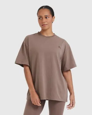 Classic Oversized Lightweight T-Shirt | Cool Brown