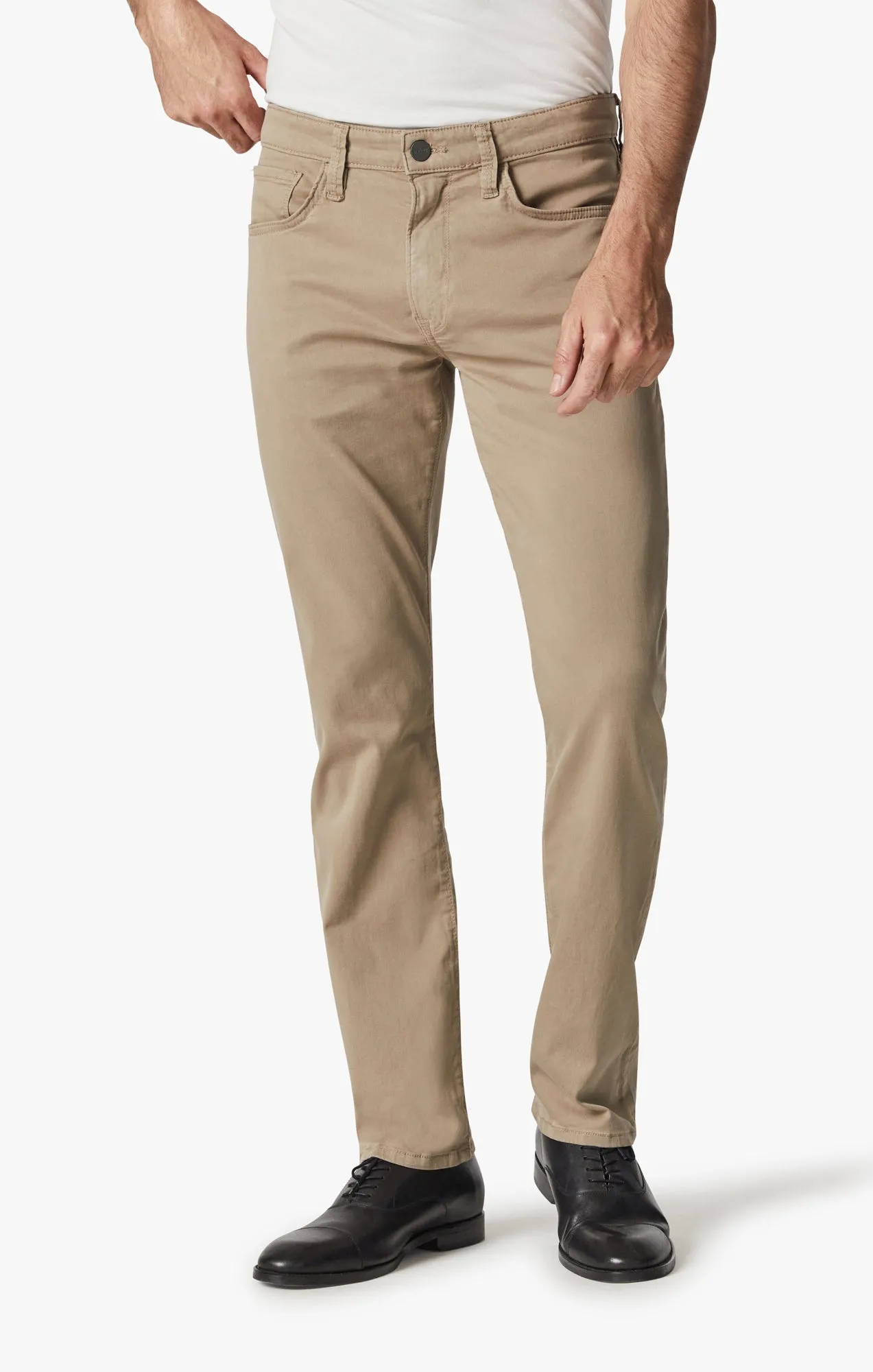 Cool Tapered Leg Pants In Cashew Brushed Twill