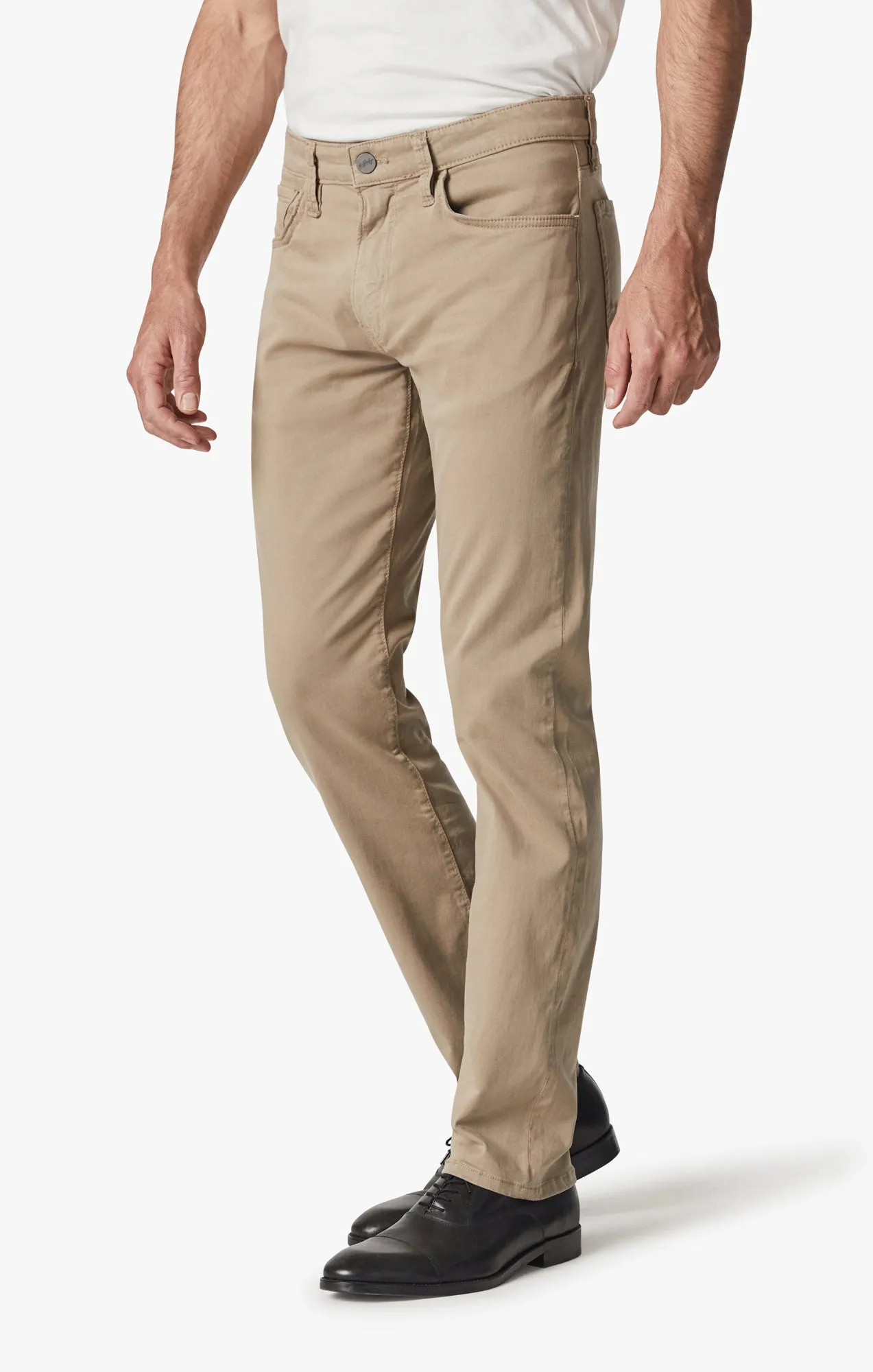 Cool Tapered Leg Pants In Cashew Brushed Twill