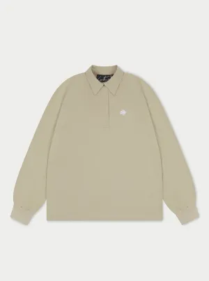 EMBLEM POLO SHIRT - BEIGE