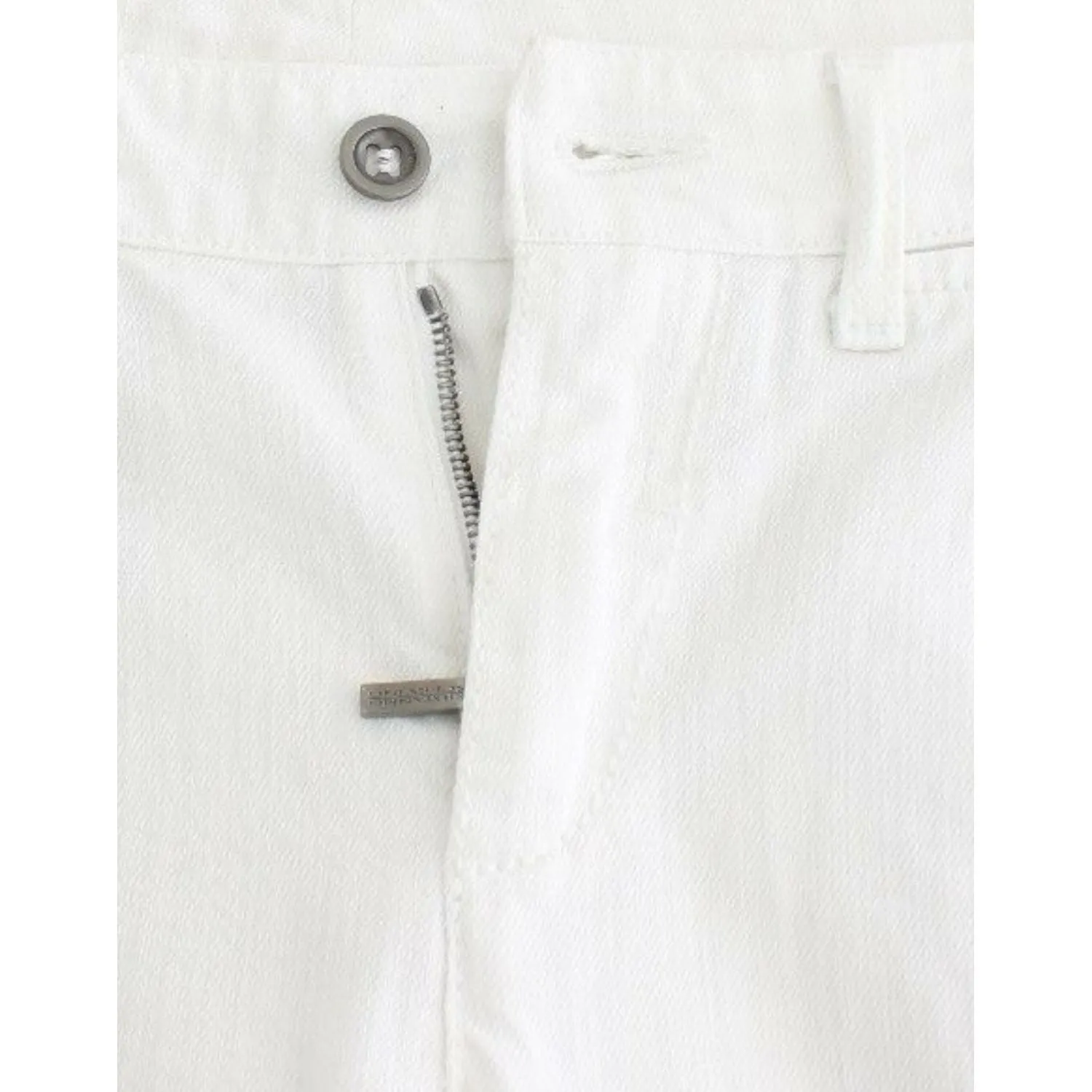 Ermanno Scervino Chic White Cropped Jeans for Sophisticated Style