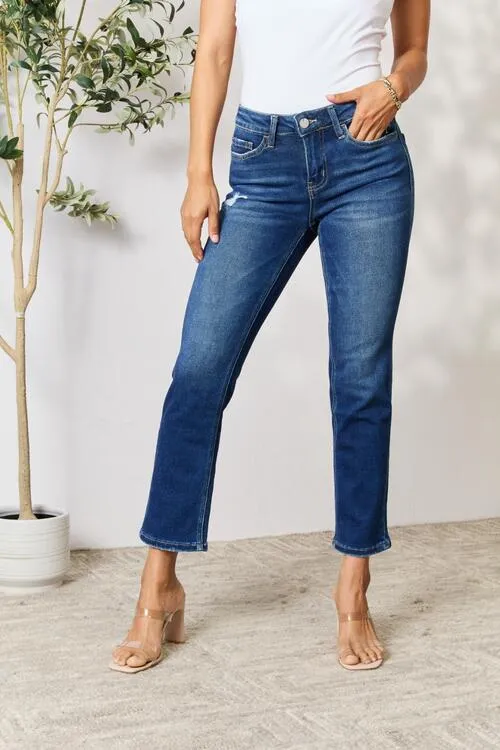 Eva Distressed Cropped Jeans