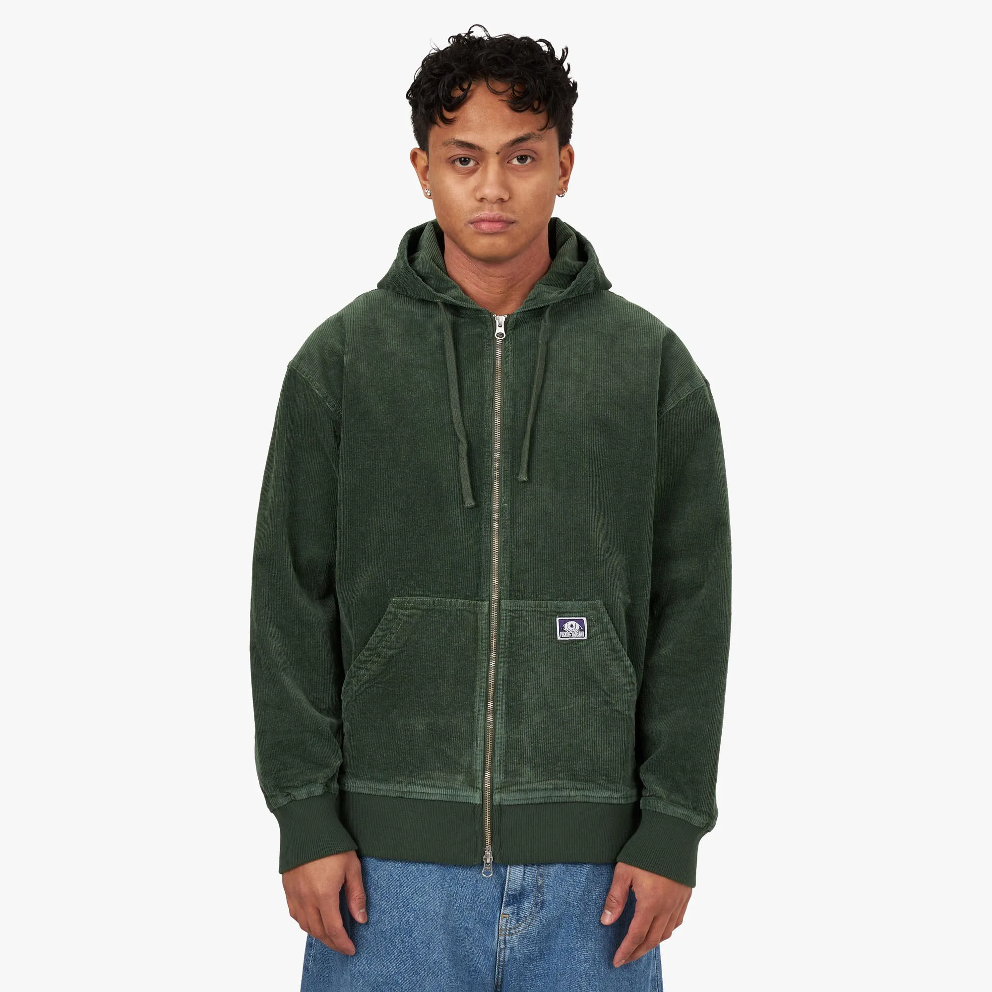 Fucking Awesome Corduroy Zip-Up Hoodie / Green