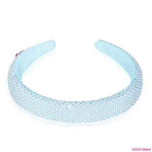 Hair Drama Co Barbie Rhinestone puff Hair Band with Barbie Charm-Blue