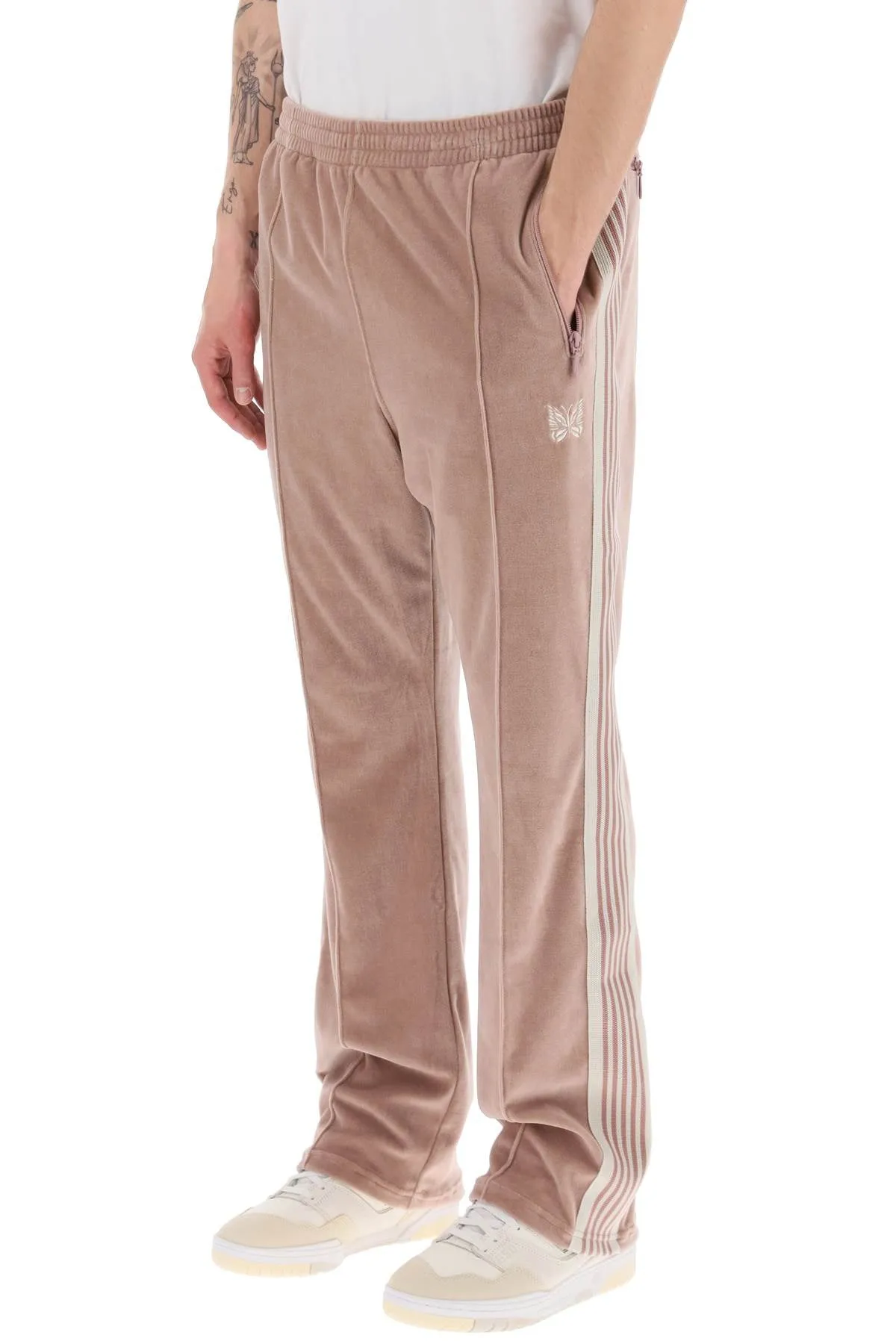 Needles 'narrow' Chenille Track Pants With Side Bands (Size - M)