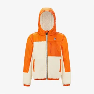 Neige Orsetto - Kids Fleece Top in Ecru - Orange Rust