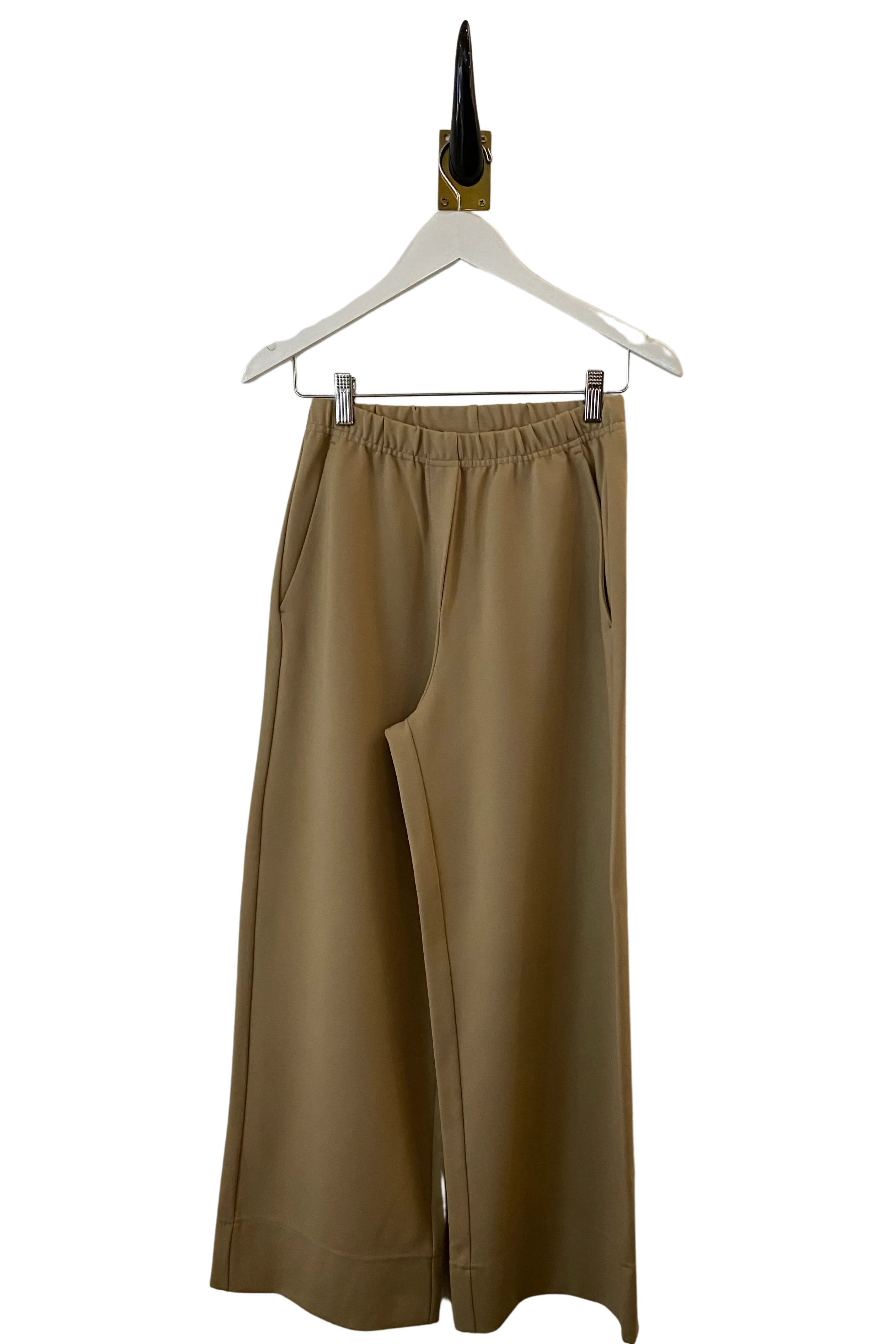 Peter O. Mahler Camel Wide Leg Cropped Pants