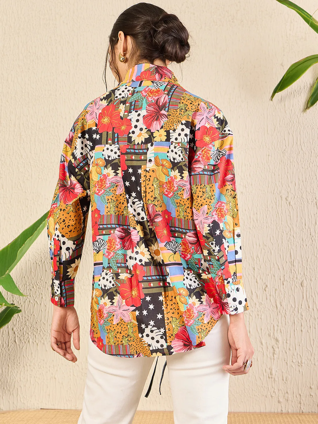 Printed Tie-Up Full Sleeve Cotton Shirt