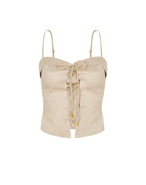 Rubia Sleeveless Top - Natural