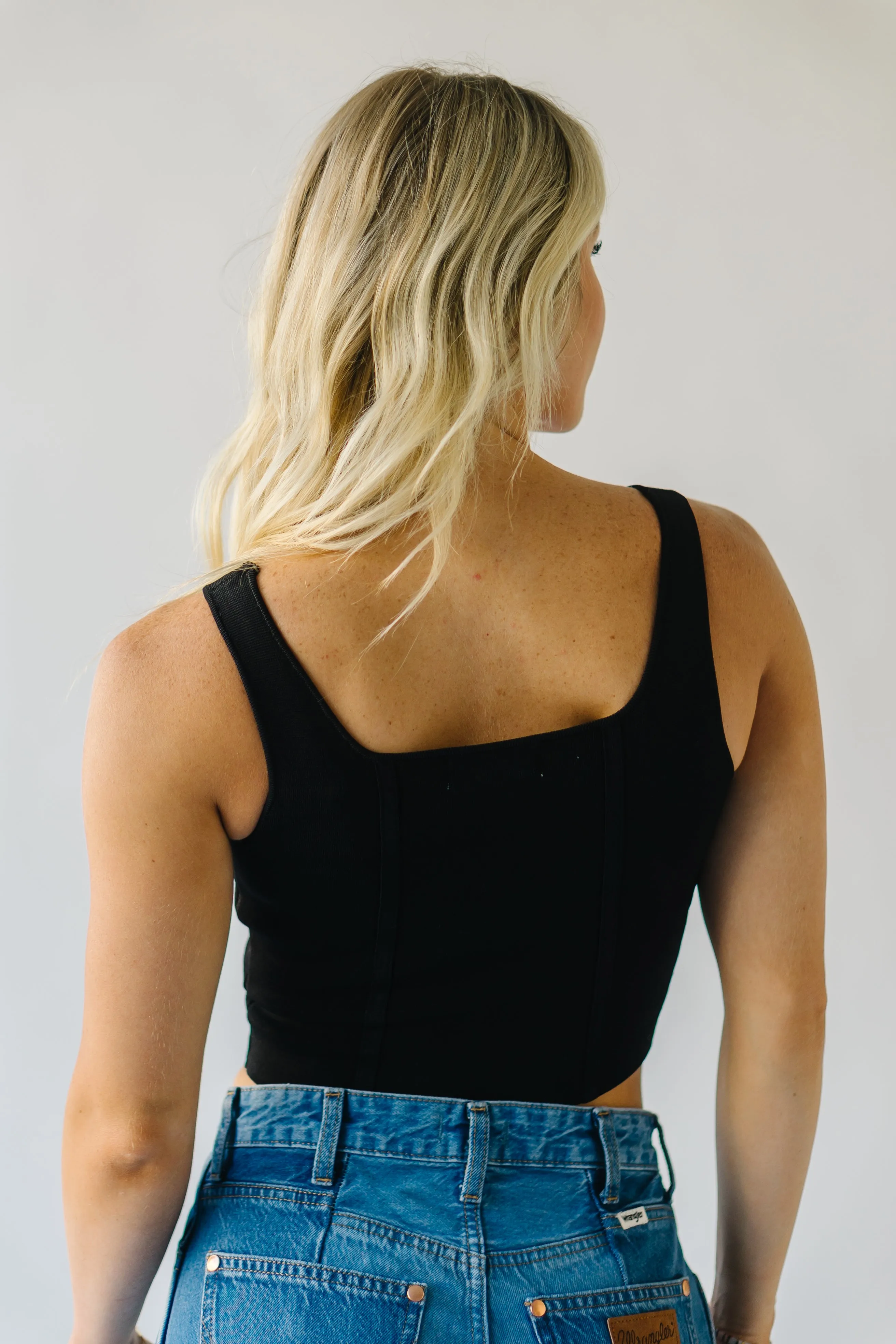 The Argos Cropped Tank in Black