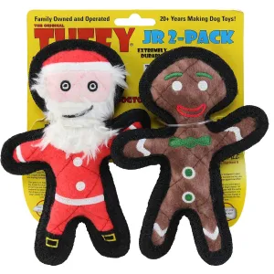 Tuffy Jr Gingerbread Man & Santa 2 Pack