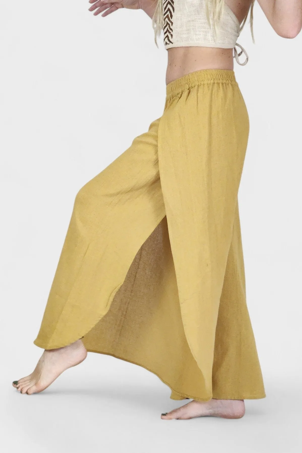 Turmeric Jute Fly Away Trousers